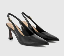 Harley Buckle Slingback Court Heels