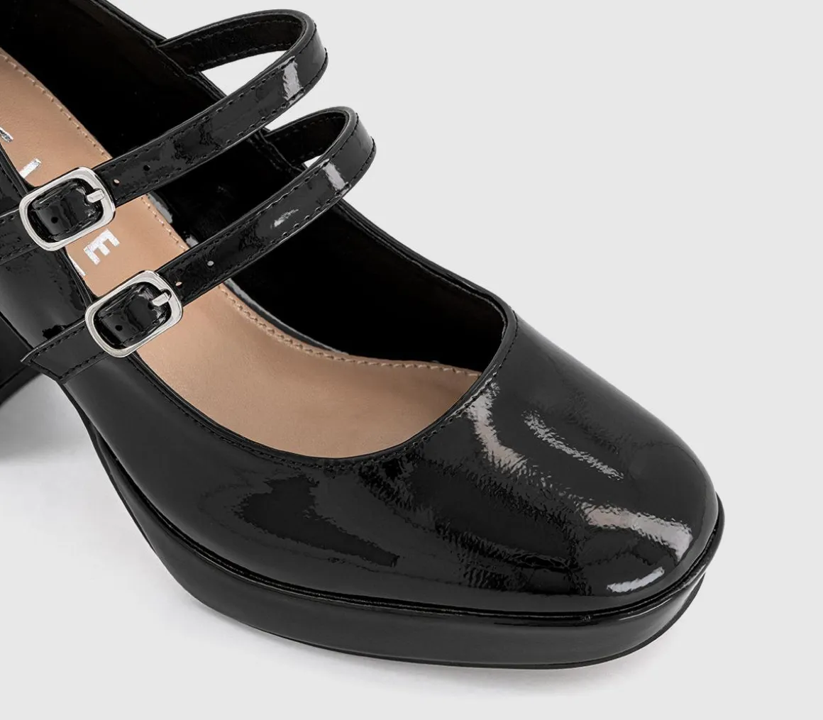 Heroic Double Strap Mary Jane Platform Heels