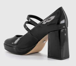 Heroic Double Strap Mary Jane Platform Heels