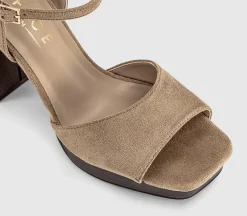 Hollie Two Part Platform Stack Heeled Sandals