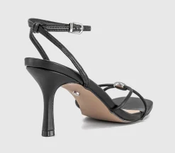 Hollywood Metal Trim Strappy Heeled Sandals