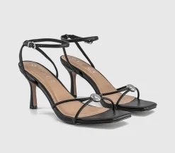 Hollywood Metal Trim Strappy Heeled Sandals