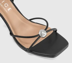 Hollywood Metal Trim Strappy Heeled Sandals