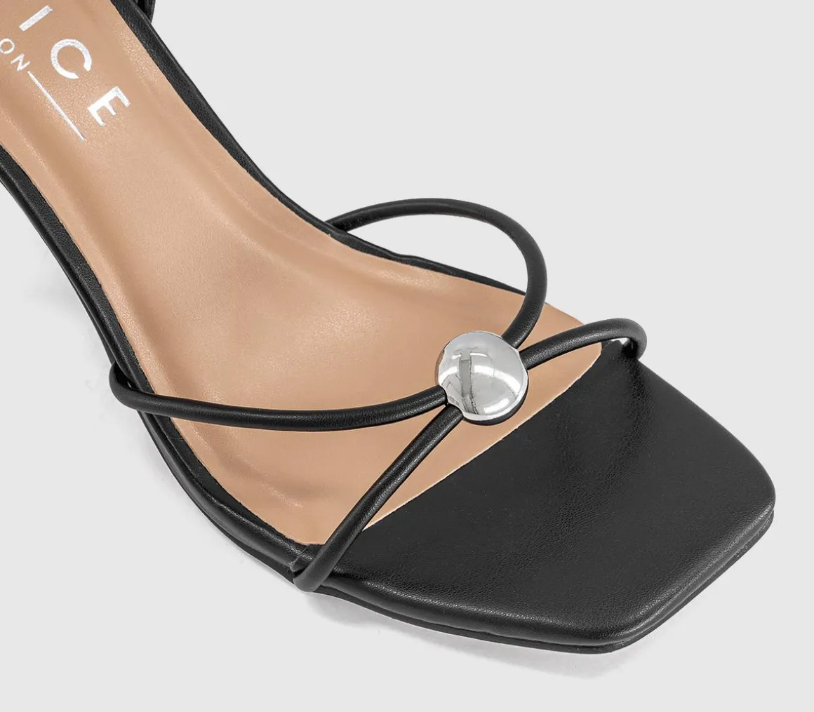 Hollywood Metal Trim Strappy Heeled Sandals