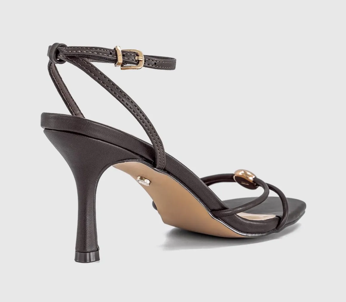 Hollywood Metal Trim Strappy Heeled Sandals