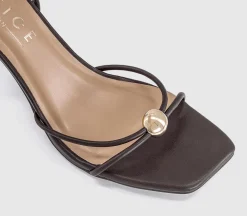Hollywood Metal Trim Strappy Heeled Sandals