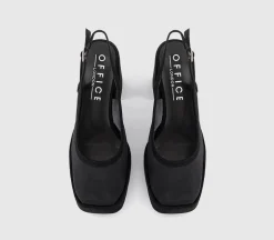 Honest Mesh Platform Slingback Heels