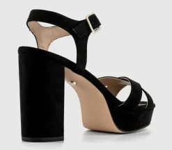 Honor Cross Over Platform Block Heel Sandals