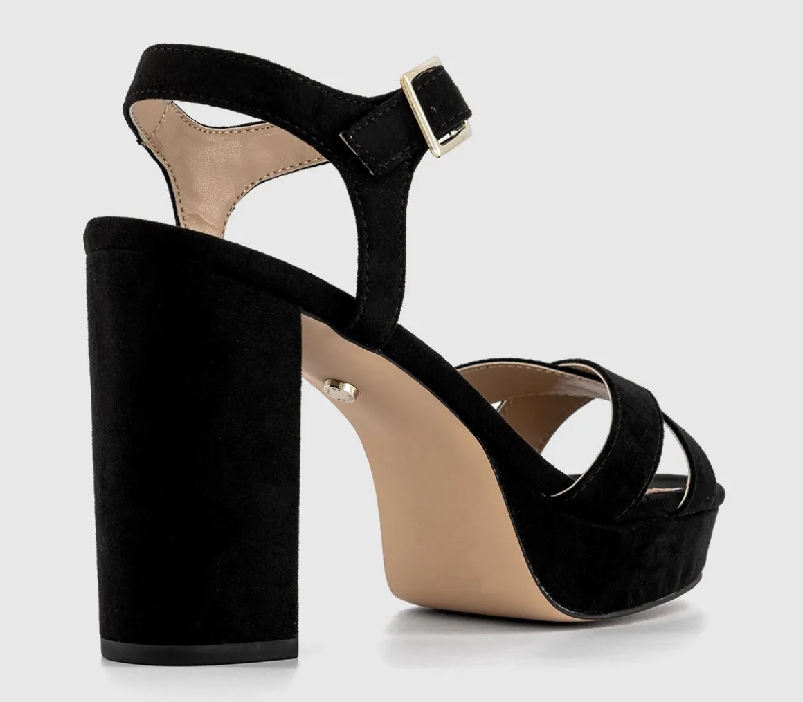 Honor Cross Over Platform Block Heel Sandals