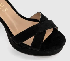 Honor Cross Over Platform Block Heel Sandals