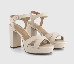 Honor Cross Over Platform Block Heel Sandals