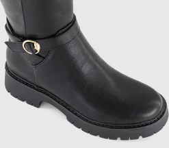 Kaia Buckle Detail Riding Boots