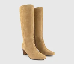 Kallie Set Back High Heel Knee Boots