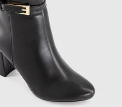 Kannon Buckle Detail Heeled Knee Boots