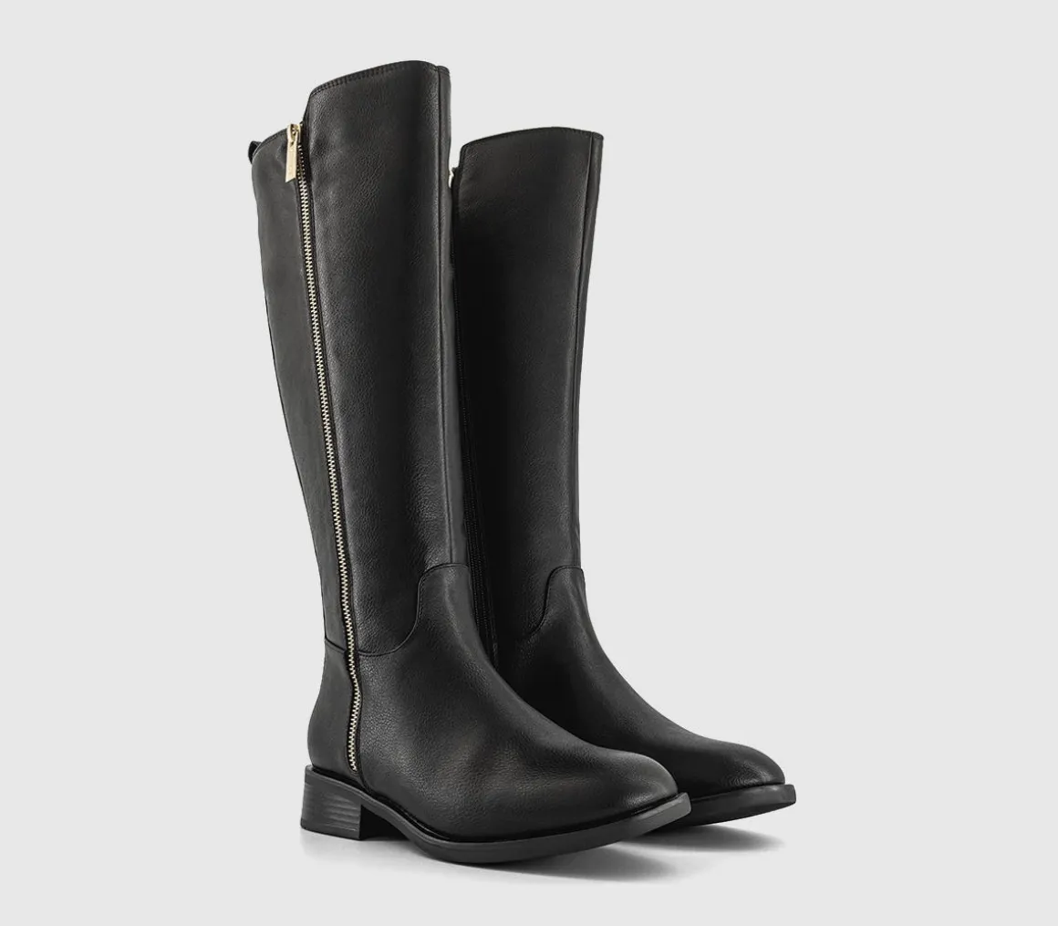 Kayla Zip Detail Knee High Boots