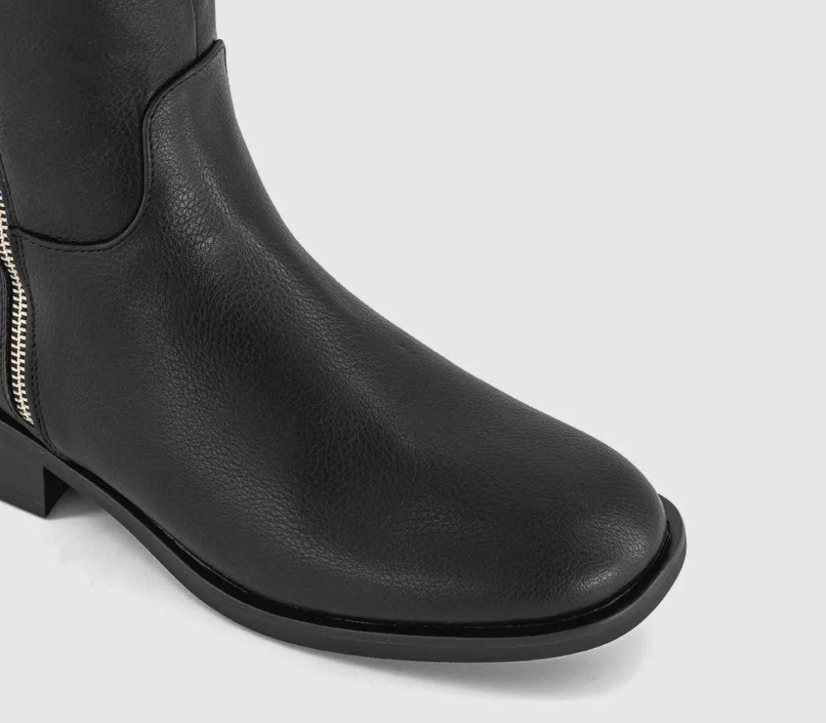 Kayla Zip Detail Knee High Boots