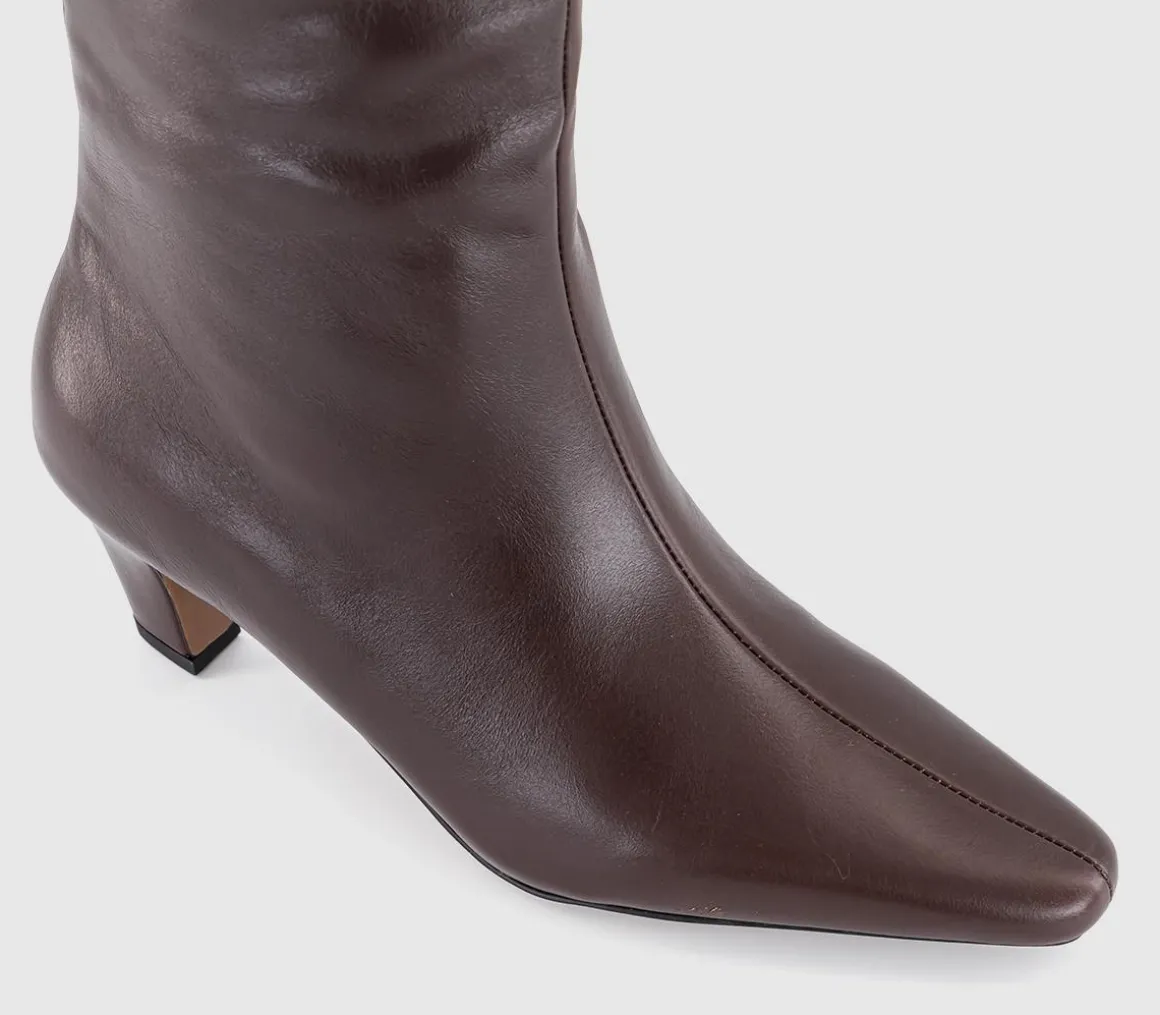 Kensington Curve Heel Knee High Boots