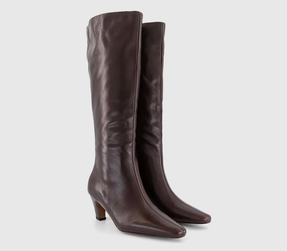 Kensington Curve Heel Knee High Boots