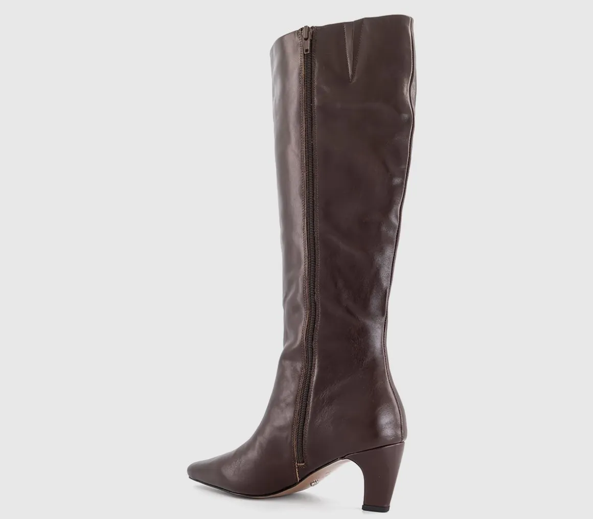 Kensington Curve Heel Knee High Boots