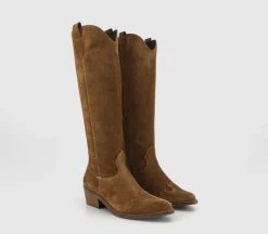 Kezia Heeled Western Knee Boots