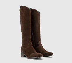 Kezia Heeled Western Knee Boots