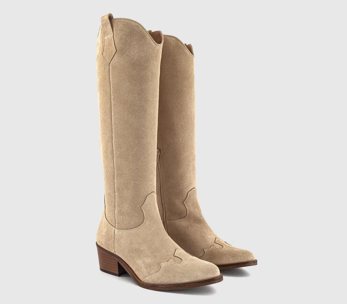 Kezia Heeled Western Knee Boots