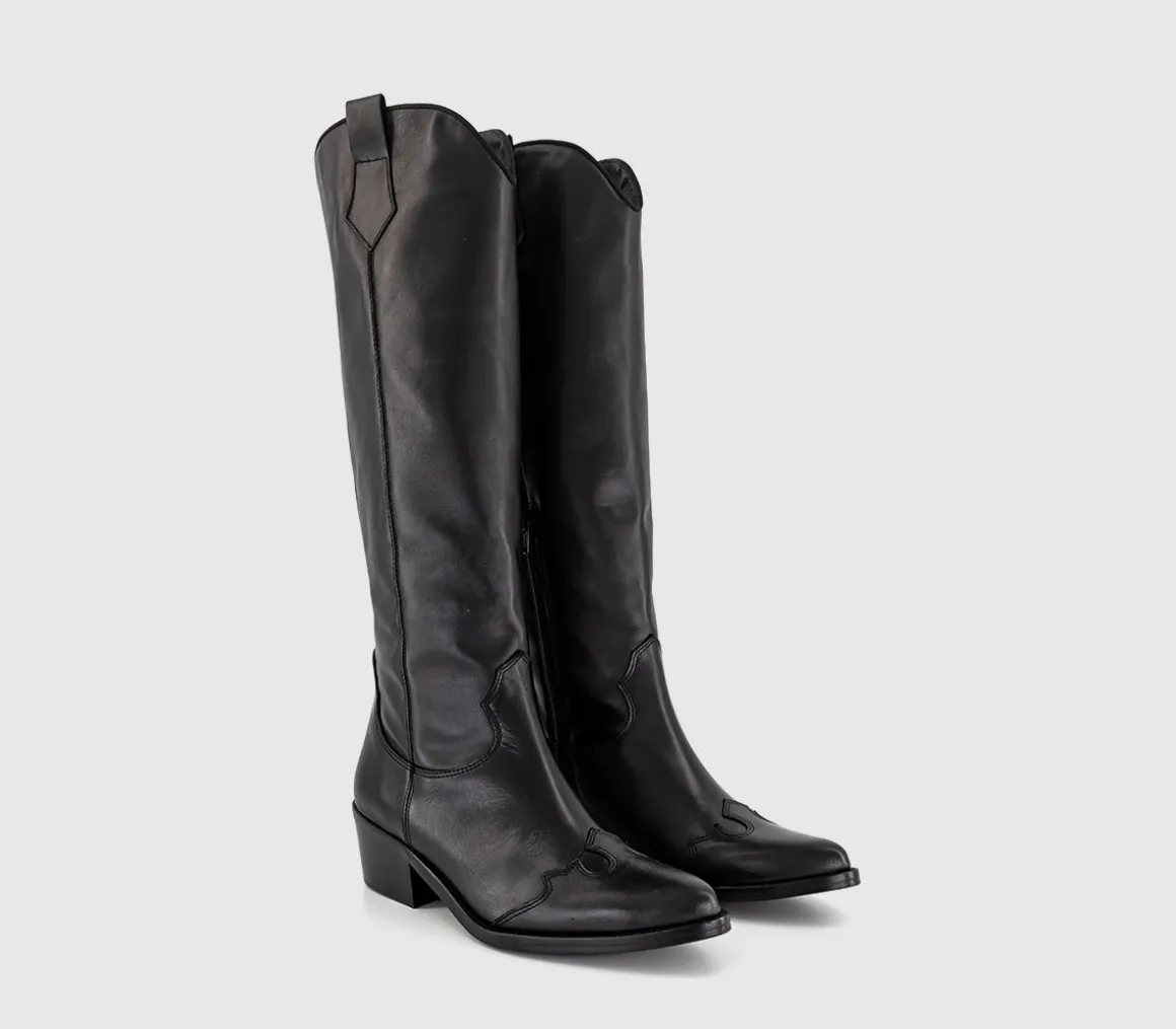 Kezia Heeled Western Knee Boots