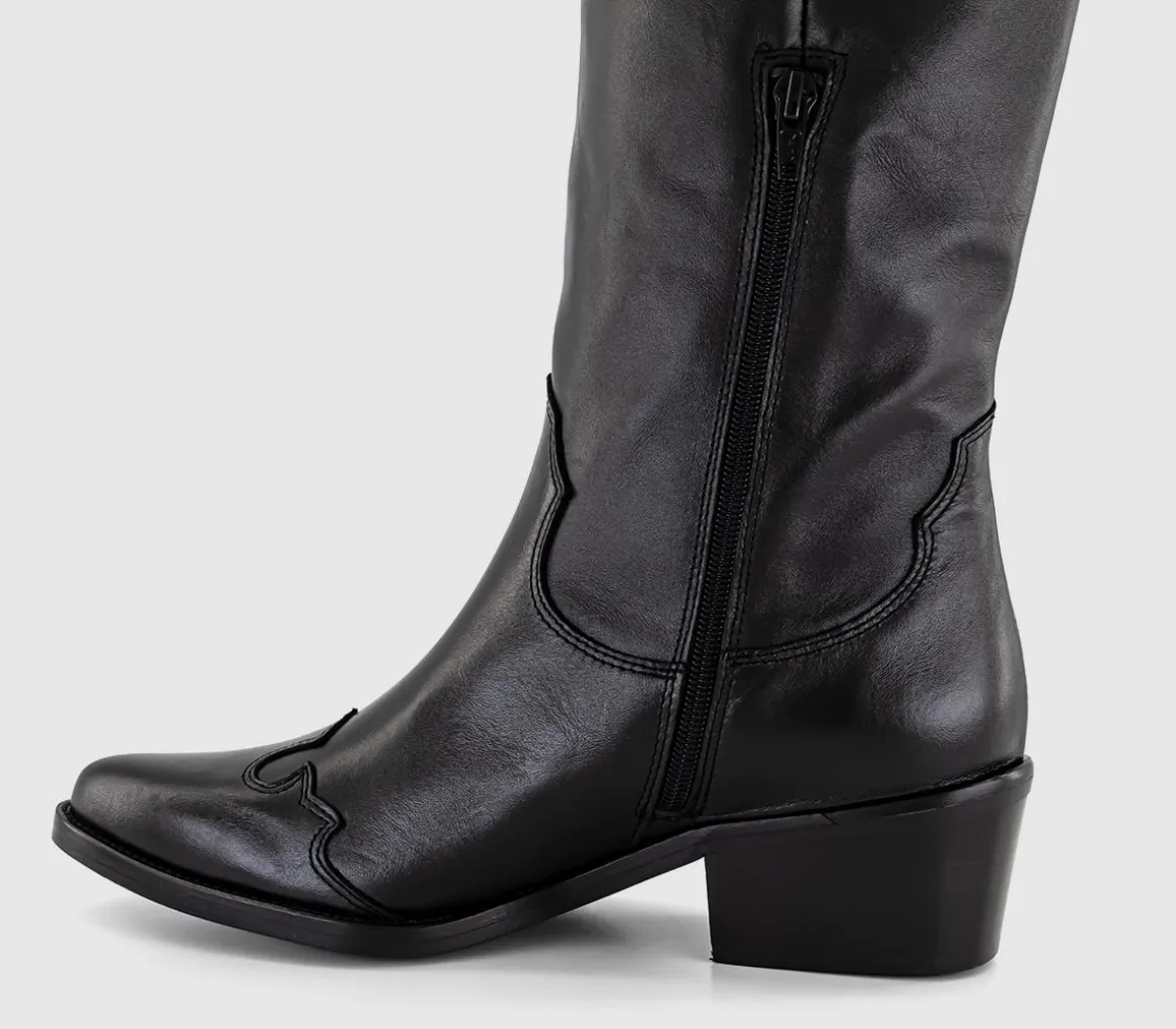 Kezia Heeled Western Knee Boots