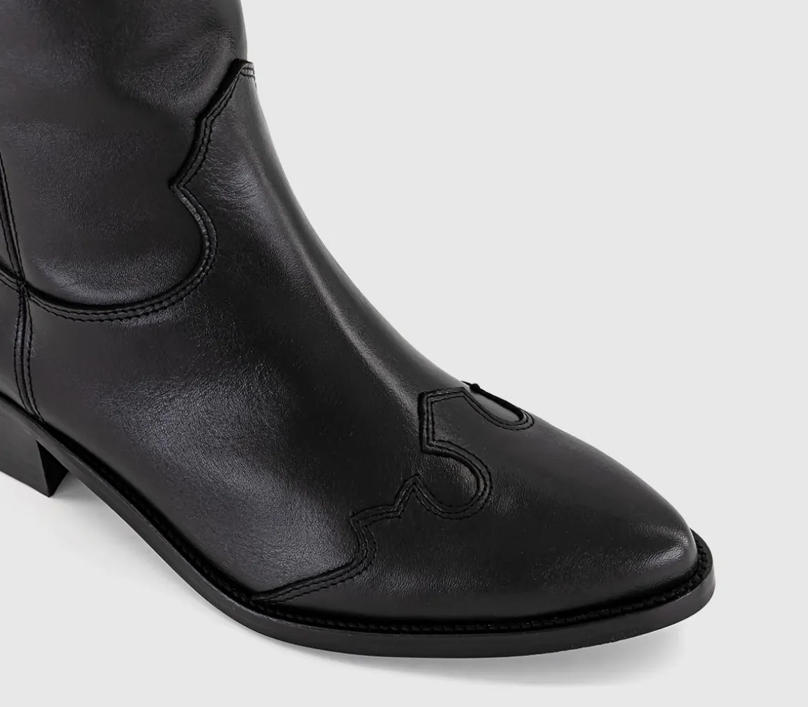 Kezia Heeled Western Knee Boots