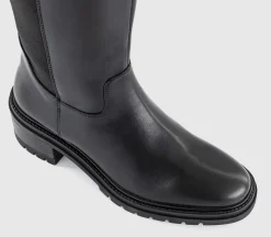Kindred Elastic Back Cleat Sole Knee Boots