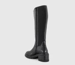 Kindred Elastic Back Cleat Sole Knee Boots