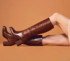Kora Heeled Platform Knee High Boots