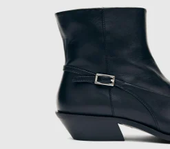 Lizzie Black Buckle Boots