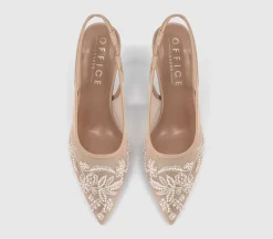 Magnify Embellished Court Slingback Heels
