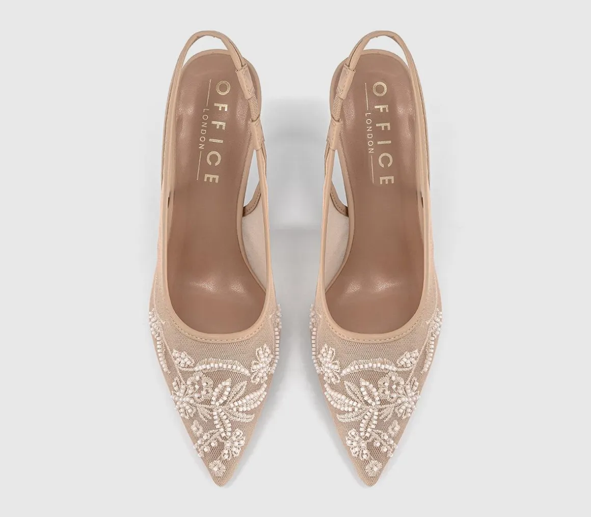 Magnify Embellished Court Slingback Heels