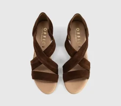 Maiden Cross Strap Espadrille Wedge Heeled Sandals