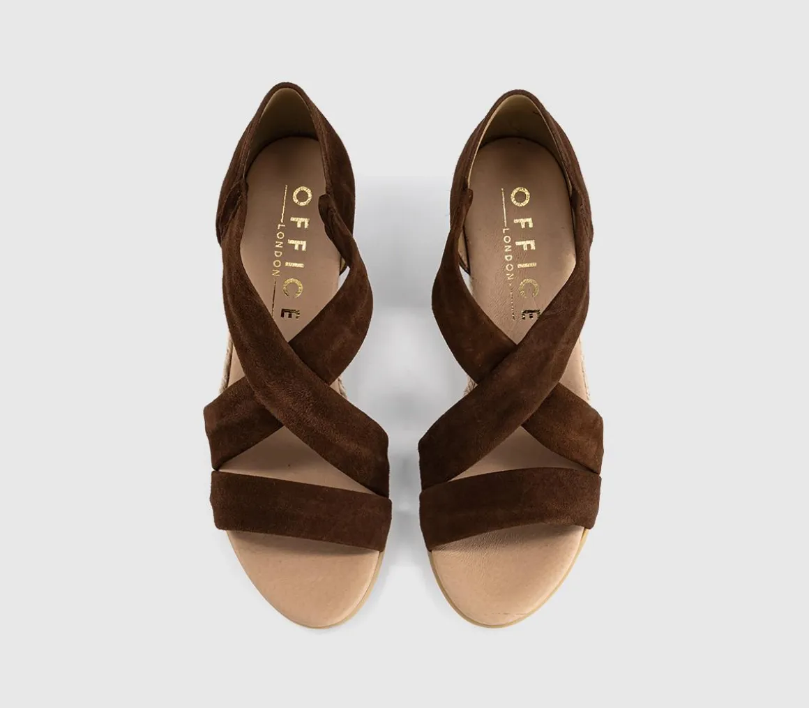 Maiden Cross Strap Espadrille Wedge Heeled Sandals