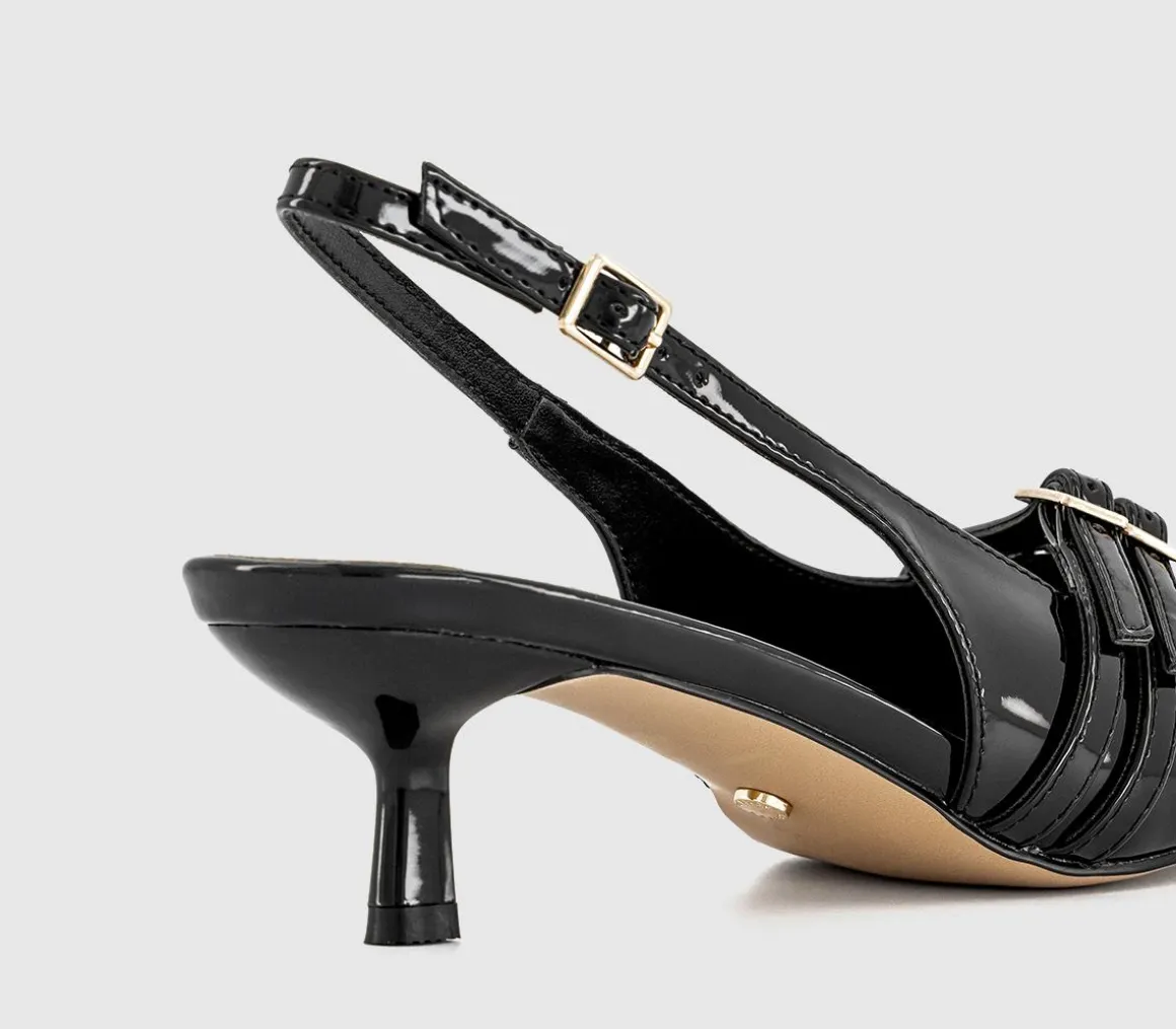 Maizie Buckle Slingback Court Heels
