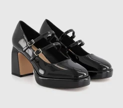 Major Double Strap Platform Mary Jane Heels