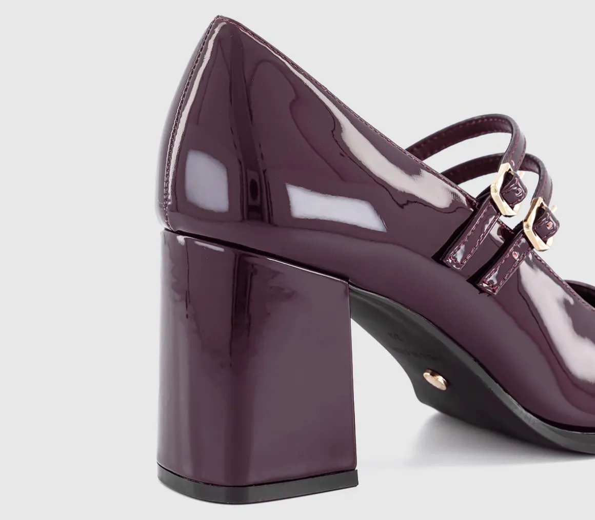 Manhattan Double Strap Heeled Mary Janes