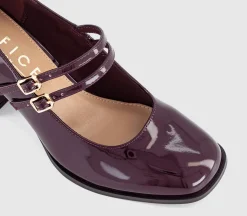 Manhattan Double Strap Heeled Mary Janes