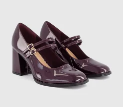 Manhattan Double Strap Heeled Mary Janes