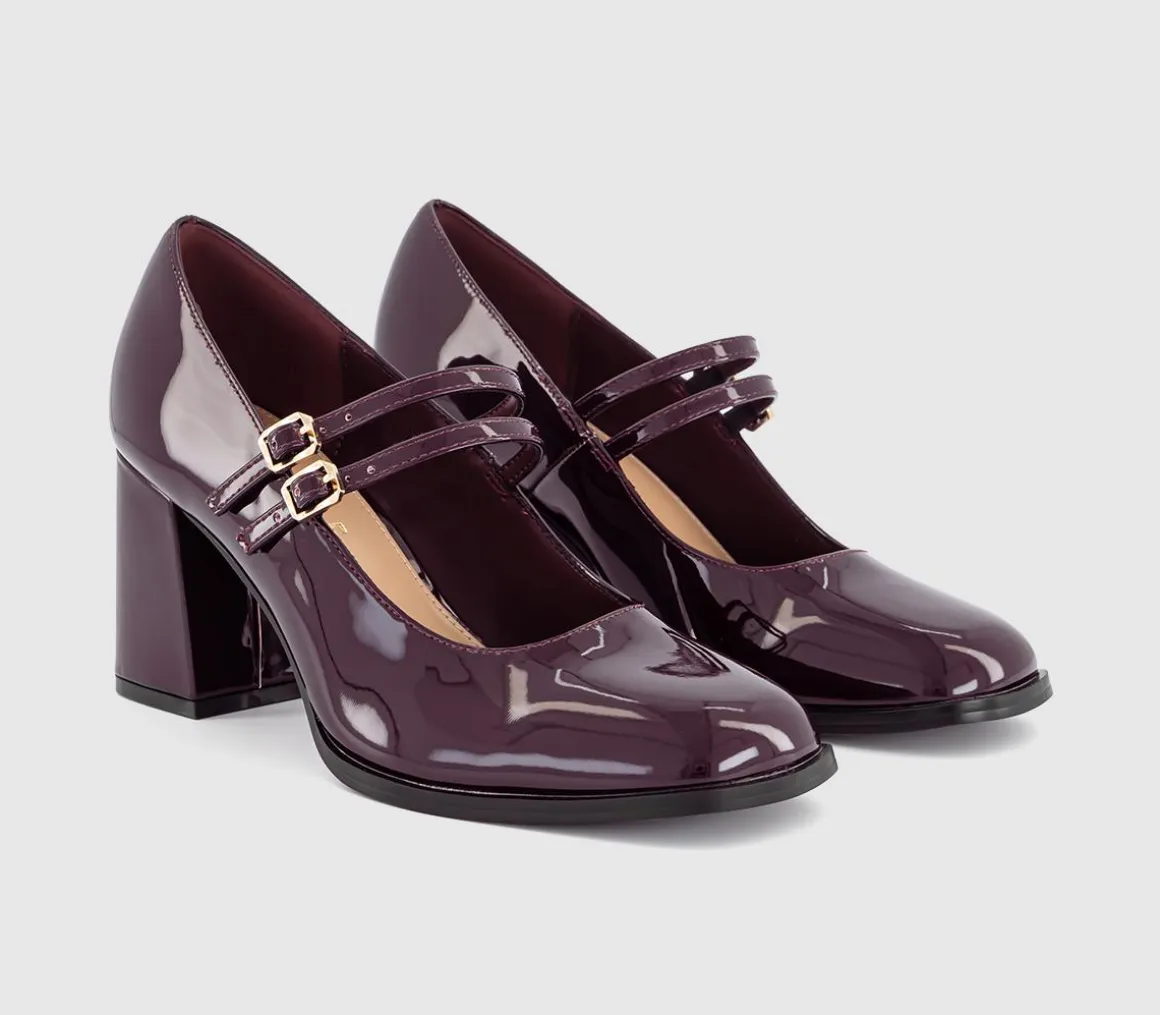 Manhattan Double Strap Heeled Mary Janes