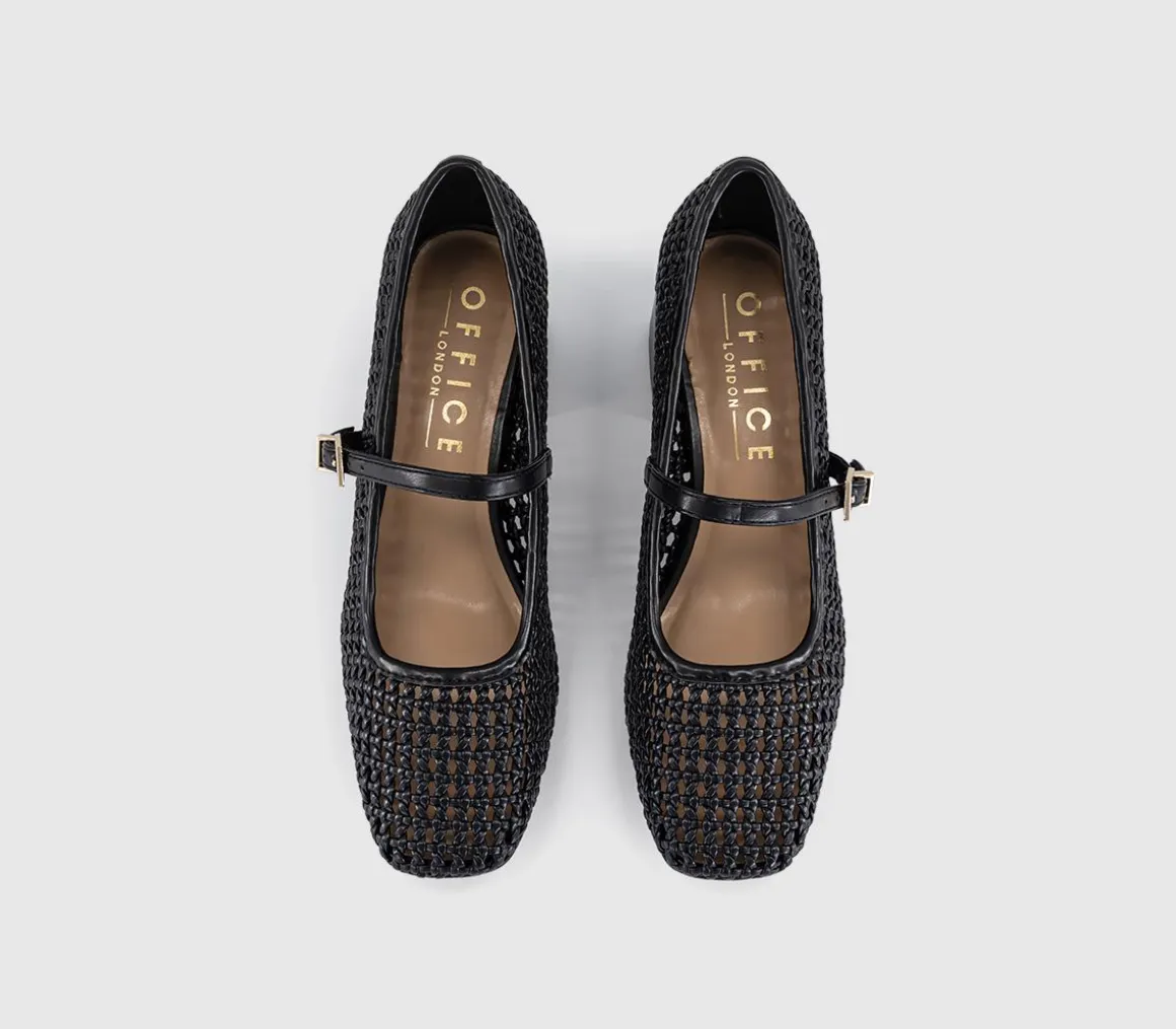 Mara Basket Weave Heeled Mary Janes