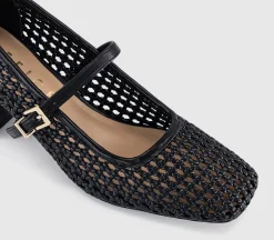 Mara Basket Weave Heeled Mary Janes