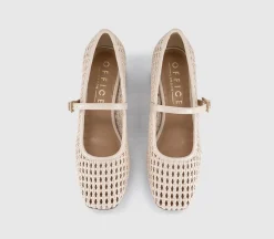 Mara Basket Weave Heeled Mary Janes