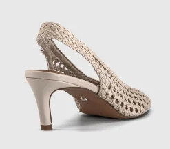 Marais Basket Weave Slingback Court Heels