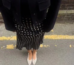 Marais Basket Weave Slingback Court Heels