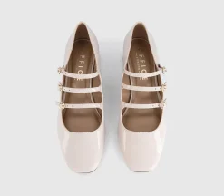 Marcie Triple Strap Heeled Mary Janes