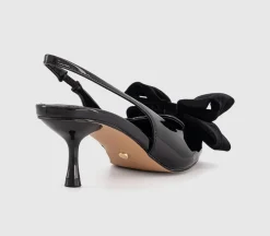 Marilyn Velvet Bow Slingback Court Heels